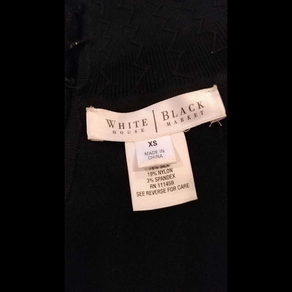 WHBM White House Black Market Black Sequin Top XS - Picture 5 of 5